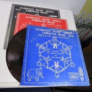 Hap Palmer LEARNING BASIC SKILLS THROUGHT MUSIC (3) LP Vinyl Record